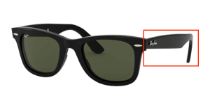 Original Ray-Ban RB4340 Wayfarer Bügel, Farbe 601 · Schwarz
