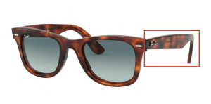 Original Ray-Ban RB4340 Wayfarer Bügel, Farbe 6397 · Rot Havanna