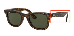 Original Ray-Ban RB4340 Wayfarer Bügel, Farbe 710 · Havanna hell