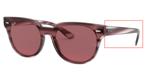 Original Ray-Ban RB4368N N Blaze Meteor Bügel, Farbe 6431 · Gestreift bordeaux Havanna