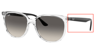 Original Ray-Ban RB4378 Bügel, Farbe 6477 · Transparent
