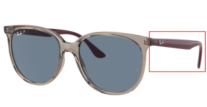 Original Ray-Ban RB4378 Bügel, Farbe 6572 · Transparent grau