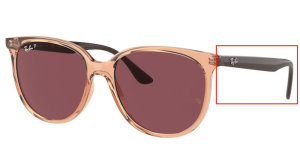 Original Ray-Ban RB4378 Bügel, Farbe 6602 · Transparent braun
