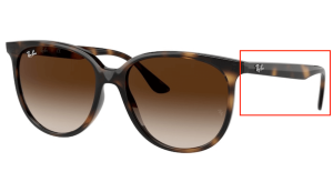 Original Ray-Ban RB4378 Bügel, Farbe 710 · Havanna