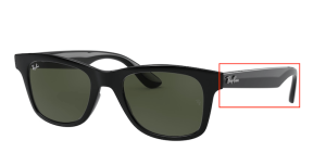 Original Ray-Ban RB4640 Bügel, Farbe 601 · Schwarz