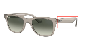 Original Ray-Ban RB4640 Bügel, Farbe 6449 · Transparent grau