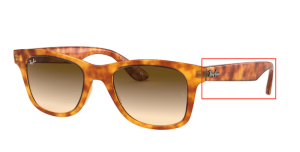 Original Ray-Ban RB4640 Bügel, Farbe 6475 · Gelb Havanna hell