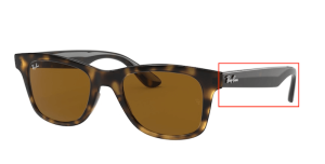 Original Ray-Ban RB4640 Bügel, Farbe 710 · Havanna hell