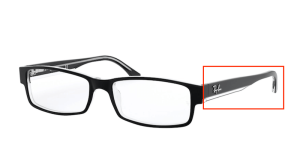 Original Ray-Ban RB5114 Sehbrillen Bügel, Farbe 2034 · Oben schwarz auf transparent
