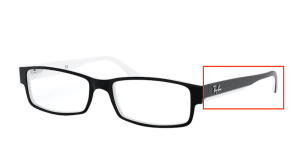 Original Ray-Ban RB5114 Sehbrillen Bügel, Farbe 2097 · Schwarz/weiß
