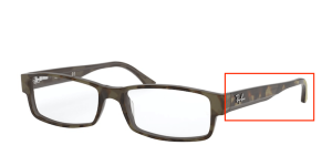 Original Ray-Ban RB5114 Sehbrillen Bügel, Farbe 5975 · Gelb Havanna auf opal beige