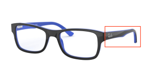Original Ray-Ban RB5268 Bügel, Farbe 5179 · Oben schwarz auf blau