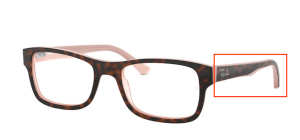 Original Ray-Ban RB5268 Bügel, Farbe 5976 · Havanna auf opal rosa