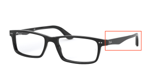 Original Ray-Ban RB5277 Sehbrillen Bügel, Farbe 2000 · Schwarz glänzend