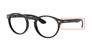 Original Ray-Ban RB5283 Sehbrillen Bügel, Farbe 2000 · Schwarz glänzend