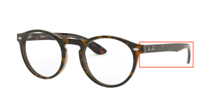 Original Ray-Ban RB5283 Sehbrillen Bügel, Farbe 5989 · Havanna auf transparent braun