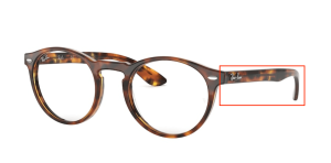 Original Ray-Ban RB5283 Sehbrillen Bügel, Farbe 5675 · Oben Havanna braun auf Havanna yel