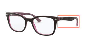 Original Ray-Ban RB5285 Sehbrillen Bügel, Farbe 2126 · Braun/rosa