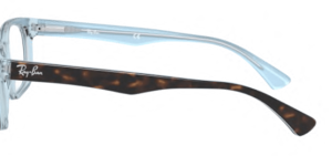 Original Ray-Ban RB5286 Sehbrillen Bügel, Farbe 5883 · Oben Havanna auf blau hell