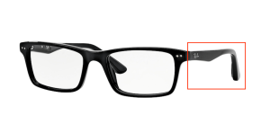Original Ray-Ban RB5288 Sehbrillen Bügel, Farbe 2000 · Schwarz glänzend