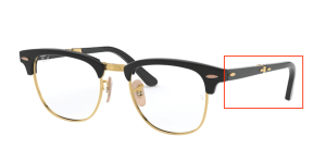 Original Ray-Ban RB5334 Sehbrillen Bügel, Farbe 2000 · Schwarz glänzend