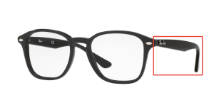 Original Ray-Ban RB5352 Sehbrillen Bügel, Farbe 2000 · Schwarz glänzend