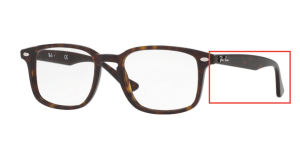 Original Ray-Ban RB5353 Sehbrillen Bügel, Farbe 2012 · Havanna dunkel