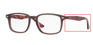 Original Ray-Ban RB5353 Sehbrillen Bügel, Farbe 5628 · Opal braun