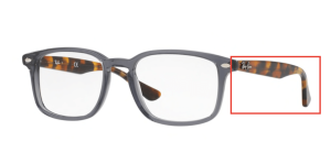 Original Ray-Ban RB5353 Sehbrillen Bügel, Farbe 5629 · Opal grau