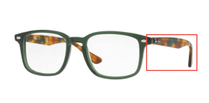 Original Ray-Ban RB5353 Sehbrillen Bügel, Farbe 5630 · Opal grün