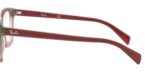 Original Ray-Ban RB5362 Sehbrillen Bügel, Farbe 5835 · Tri bordeaux/grau/rosa