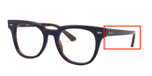 Original Ray-Ban RB5377 Sehbrillen METEOR Bügel, Farbe 5910 · Oben blau auf Havanna rot