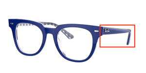 Original Ray-Ban RB5377 Sehbrillen METEOR Bügel, Farbe 8090 · Blau auf vichy blau/weiß