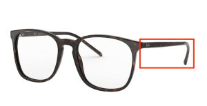 Original Ray-Ban RB5387 Sehbrillen Bügel, Farbe 2012 · Havanna dunkel