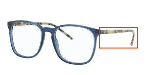 Original Ray-Ban RB5387 Sehbrillen Bügel, Farbe 8092 · Transparent blau
