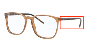Original Ray-Ban RB5387 Sehbrillen Bügel, Farbe 8093 · Transparent braun hell