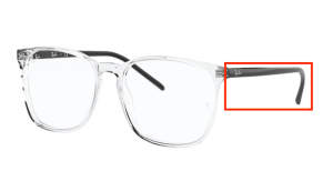 Original Ray-Ban RB5387 Sehbrillen Bügel, Farbe 5629 · Opal grau