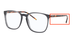 Original Ray-Ban RB5387 Sehbrillen Bügel, Farbe 5940 · Transparent braun hell