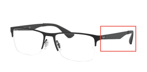 Original Ray-Ban RB6335V Sehbrillen Bügel, Farbe 2503 · Schwarz matt
