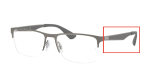 Original Ray-Ban RB6335V Sehbrillen Bügel, Farbe 2855 · Matt gunmetal