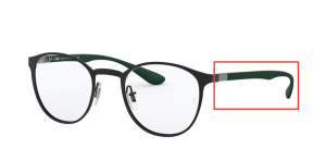 Original Ray-Ban RB6355V Bügel, Farbe 3098 · Schwarz matt