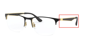Original Ray-Ban RB6362V Sehbrillen Bügel, Farbe 2890 · Gold oben auf schwarz