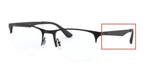 Original Ray-Ban RB6362V Sehbrillen Bügel, Farbe 2509 · Schwarz glänzend