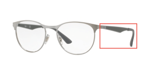 Original Ray-Ban RB6365 Sehbrillen Bügel, Farbe 2553 · Brushed gunmetal