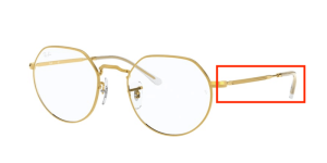Original Ray-Ban RB6365 Sehbrillen JACK Bügel, Farbe 3086 · Legend gold