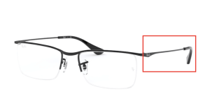 Original Ray-Ban RB6370 Sehbrillen Bügel, Farbe 2509 · Schwarz glänzend
