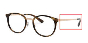 Original Ray-Ban RB6372M Sehbrillen Bügel, Farbe 2732 · Brushed ligth braun