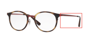Original Ray-Ban RB6372M Sehbrillen Bügel, Farbe 2922 · Brushed bordo