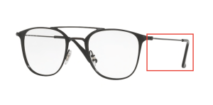Original Ray-Ban RB6377 Sehbrillen Bügel, Farbe 2904 · Schwarz/schwarz matt