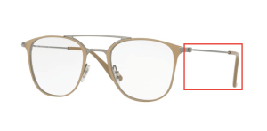 Original Ray-Ban RB6377 Sehbrillen Bügel, Farbe 2909 · Gunmetal/glänzend beige